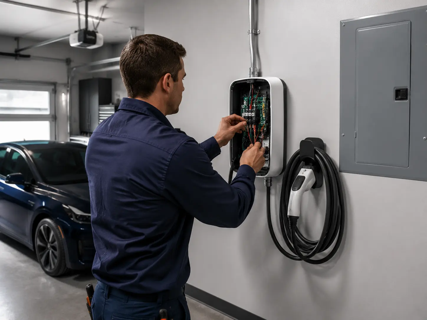 Panel upgrade Woodbridge — EV charger hot tub 200A service